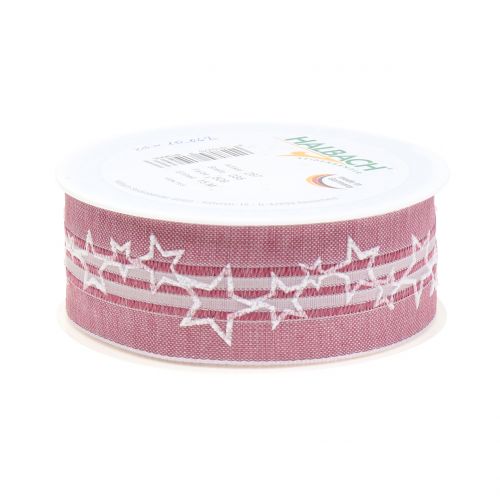 Floristik24 Christmas ribbon with star old rose 35mm 15m