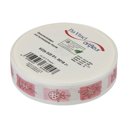 Product Christmas ribbon Pink ribbon Christmas 25mm 18m