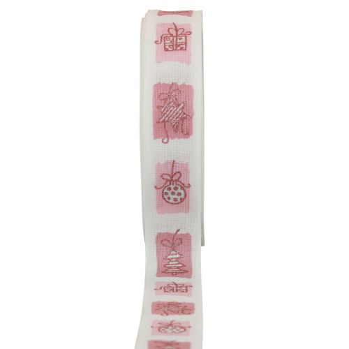 Product Christmas ribbon Pink ribbon Christmas 25mm 18m