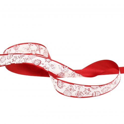Product Christmas ribbon red 25mm 20m
