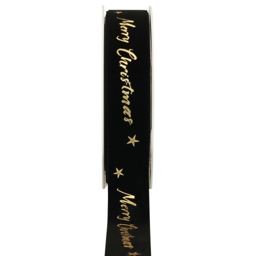 Floristik24 Gift ribbon Christmas ribbon black velvet ribbon 25mm 20m