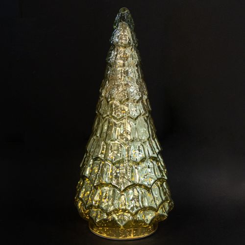 Floristik24 Christmas tree with LED lighting vintage green gold 38cm