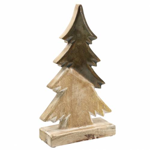 Floristik24 Wood fir glazed natural, white mango wood H29cm