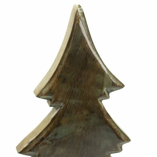 Floristik24 Wooden fir glazed natural, white mango wood H40.5cm