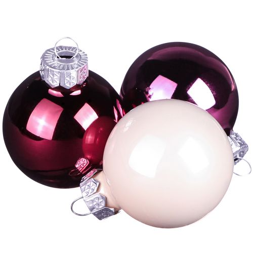 Floristik24 Christmas tree balls made of glass Berry Mix Ø7.5cm 12 pcs