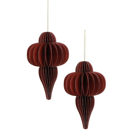 Product Christmas tree decoration made of paper Bordeaux 20cm 2pcs