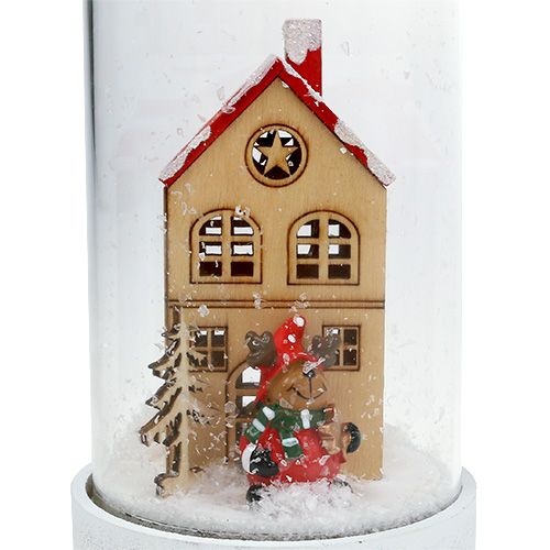 Product Christmas decoration house with glass bell Ø9cm H16.5cm