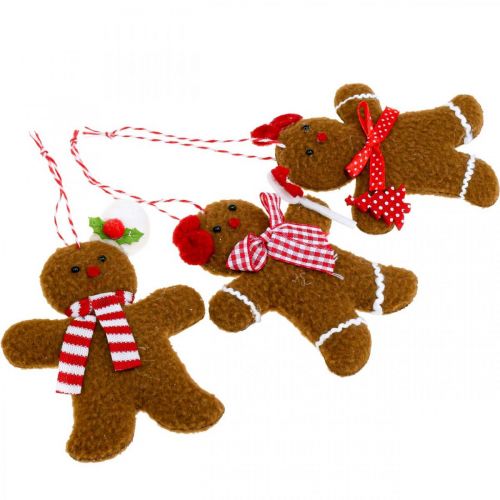 Floristik24 Christmas decoration gingerbread man pendant H9/10.5cm 3pcs
