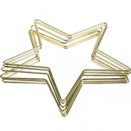 Product Christmas Decoration Metal Star Gold Decoration Star Pendant 20cm 6 Pcs