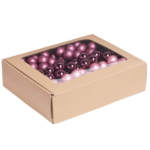 Floristik24 Christmas decoration mirror berries pink berry Ø25mm 140 pcs