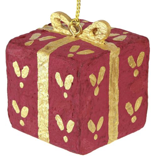 Product Christmas decoration for hanging gift papier-mâché 6cm 3pcs