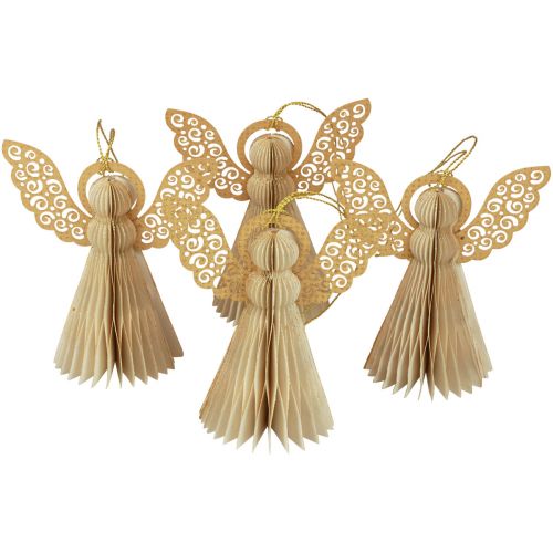 Product Paper Angel Christmas Angel Decoration Paper Cream H12cm 4 Pcs