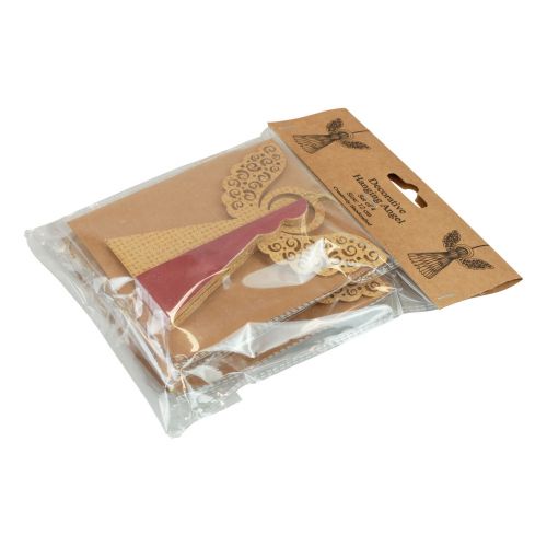 Product Paper angel Christmas angel decoration wine red pink H12cm 4pcs