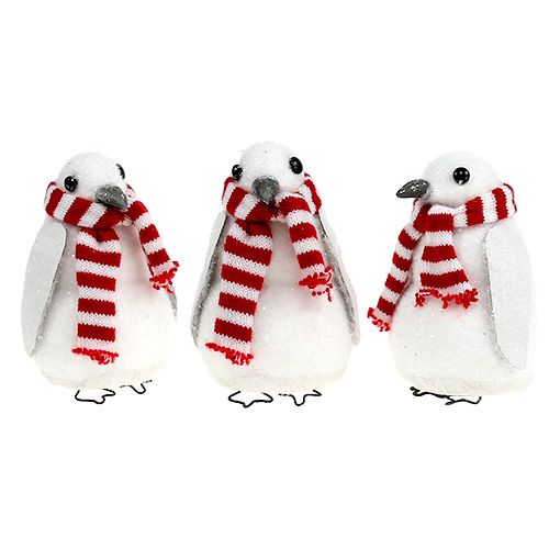 Floristik24 Christmas Decoration Penguin 11cm white 3pcs