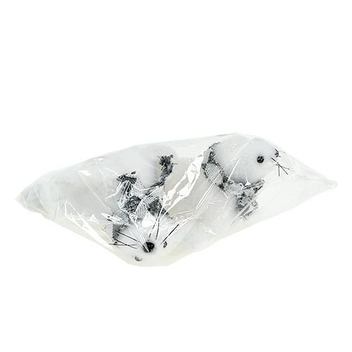 Floristik24 Christmas decoration seal flocked white 15cm 2pcs