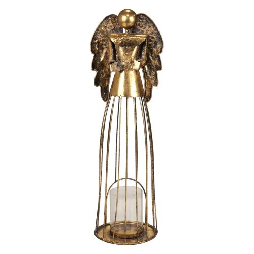 Floristik24 Christmas angel Christmas, candle holder metal golden antique look 52cm