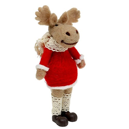 Floristik24 Christmas figure moose 22cm made of felt 2pcs