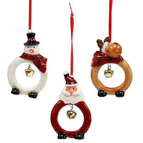 Christmas figures 8cm - 10cm for hanging 3pcs