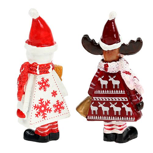 Floristik24 Christmas figures moose, snowman sort. 9cm 2pcs