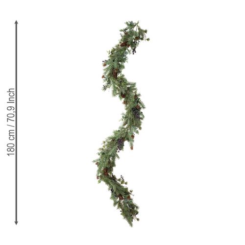 Product Christmas garland purple berry garland artificial 180cm