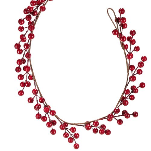 Floristik24 Christmas garland artificial berry garland red 180cm