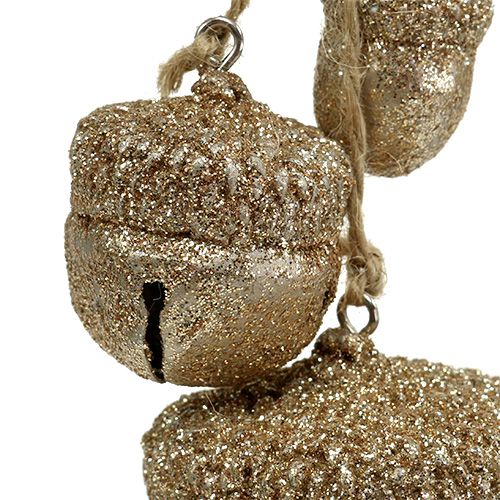 Floristik24 Hanging Decoration Acorns Champagne 3cm-5cm L16cm 3pcs