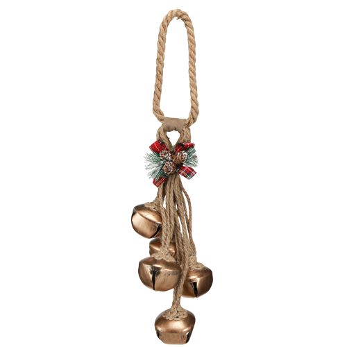 Floristik24 Christmas bells decoration with bow gold 51cm