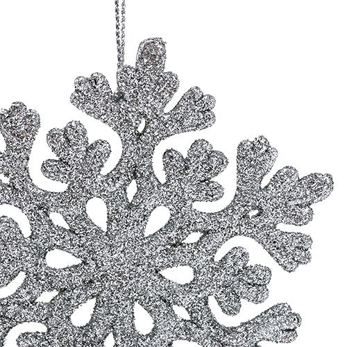 Product Christmas hanger mix with glitter silver 3pcs