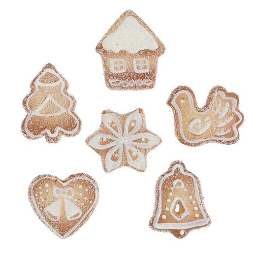 Floristik24 Christmas biscuit white 3cm - 3,5cm 24pcs