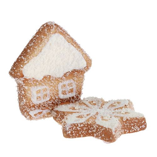 Floristik24 Christmas biscuit white 3cm - 3,5cm 24pcs