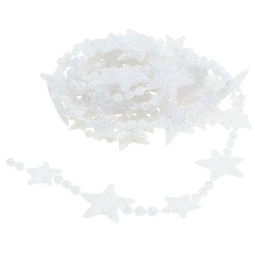 Floristik24 Christmas tree chain with stars white 2.7m