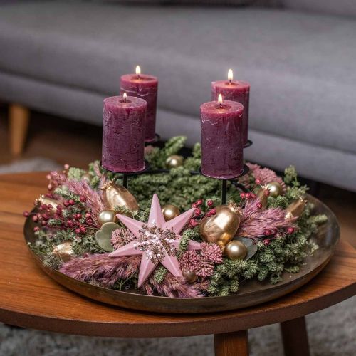 Floristik24 Christmas wreath green dried flower wreath linen herb Ø34cm