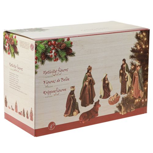 Product Christmas Nativity Figures Set Handpainted Polyresin 8-20cm 8 pcs