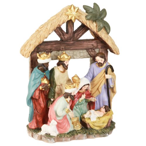 Floristik24 Christmas crib with figures Nativity scene Christmas 15.5×7×20cm