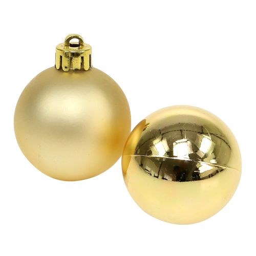 Floristik24 Christmas ball gold small Ø4cm 16 pcs