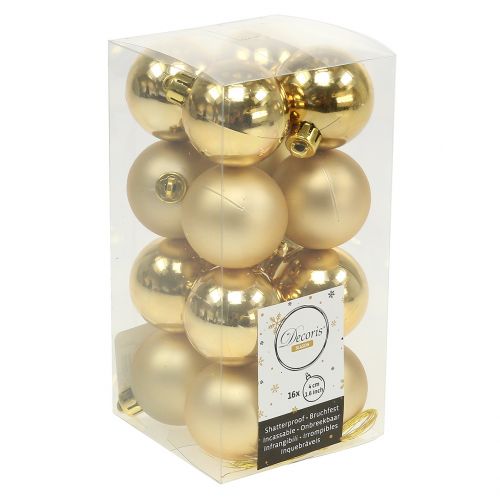 Floristik24 Christmas ball gold small Ø4cm 16 pcs