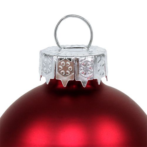 Floristik24 Christmas ball Ø4cm red glossy/matt 24 pcs