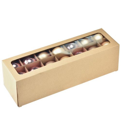 Floristik24 Christmas bauble trio gold &amp; rosé – elegant set of 3 with shine and style 5 cm 24 pcs