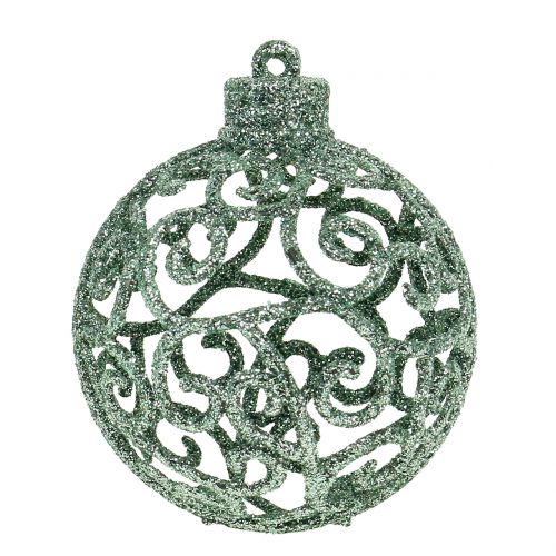 Floristik24 Christmas ball light green Ø6cm 16 pcs