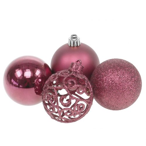 Floristik24 Christmas ball pink Ø6cm 16 pcs