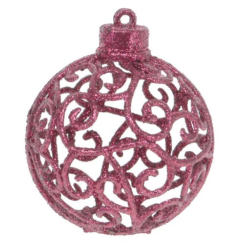 Floristik24 Christmas ball pink Ø6cm 16 pcs
