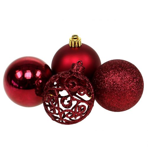 Floristik24 Christmas ball dark red Ø6cm 16pcs