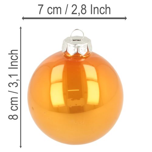 Christmas Bauble Set Colourful Glass Tree Ornaments 75mm 14pcs | Floristik24.co.uk