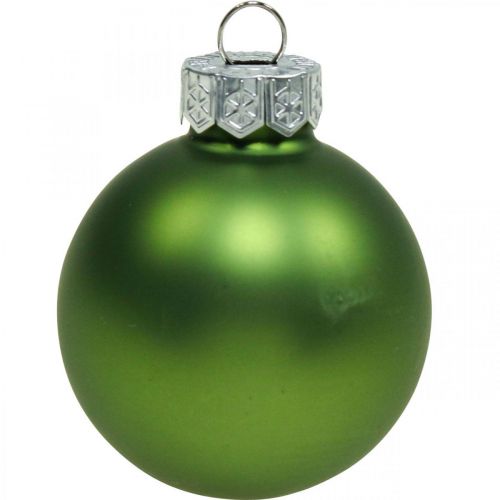 Product Christmas balls glass green matt/glossy Ø4cm 24p