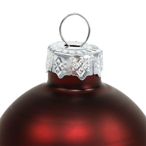 Product Christmas ball glass Ø4cm Bordeaux Mix 24 pcs