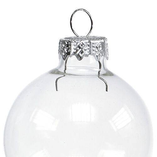 Product Christmas ball glass Ø4cm clear 24pcs