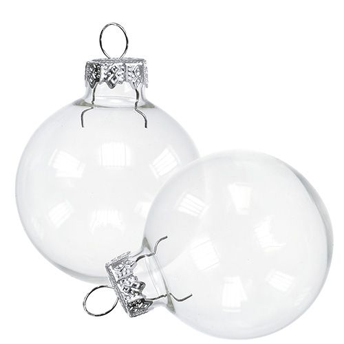 Floristik24 Christmas ball glass Ø6cm clear 24 pcs