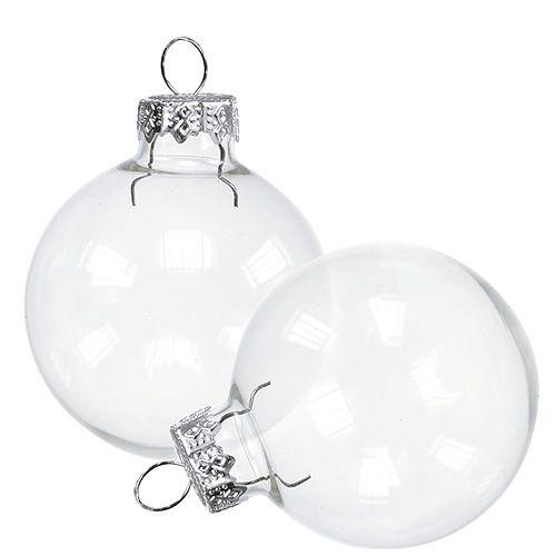 Floristik24 Christmas ball glass Ø6cm clear 24pcs