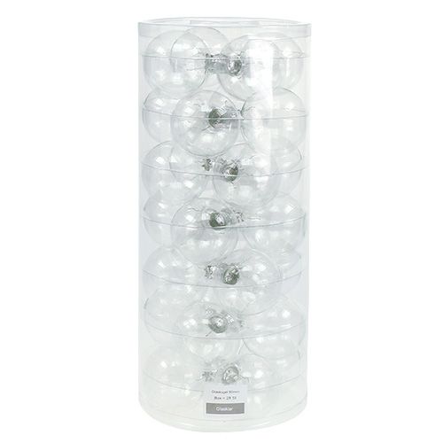 Floristik24 Christmas ball glass Ø6cm clear 24 pcs