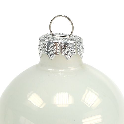 Product Christmas ball glass Ø6cm white 24pcs